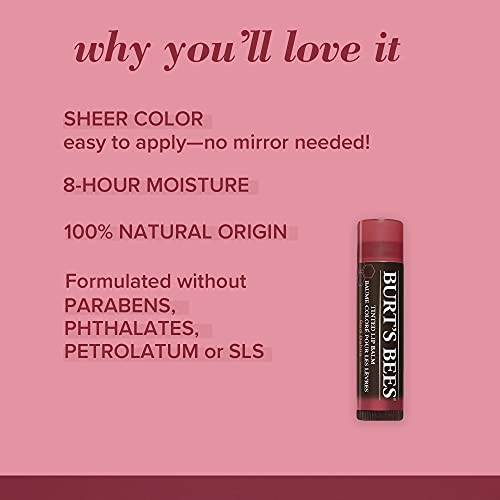 Burt's Bees Lip Balm, Tinted Moisturizing Lip Care Easter Basket Stuffers, Mo...