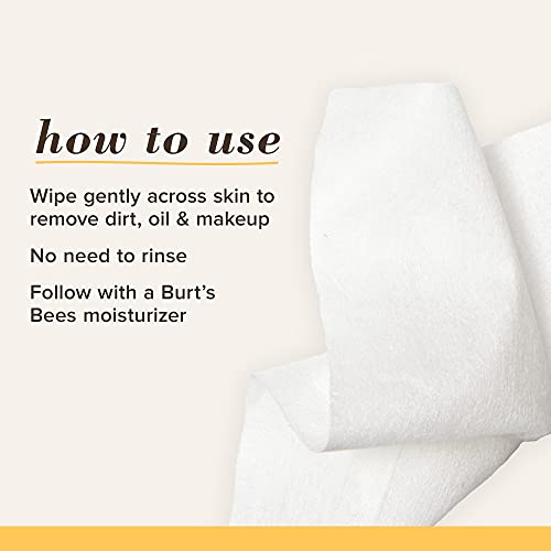 Burt's Bees Sensitive Facial Cleansing Towelettes with Cotton Extract for Sen...