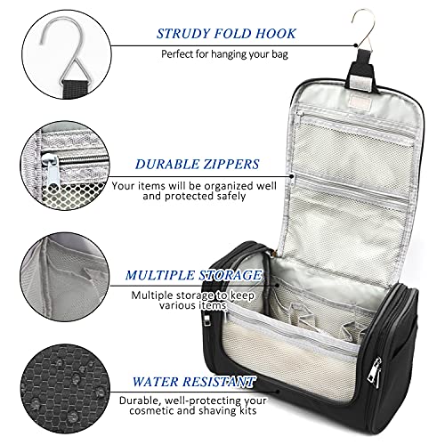 Extra Large Capacity Hanging Toiletry Bag for Men & Women, Portable Waterproo...