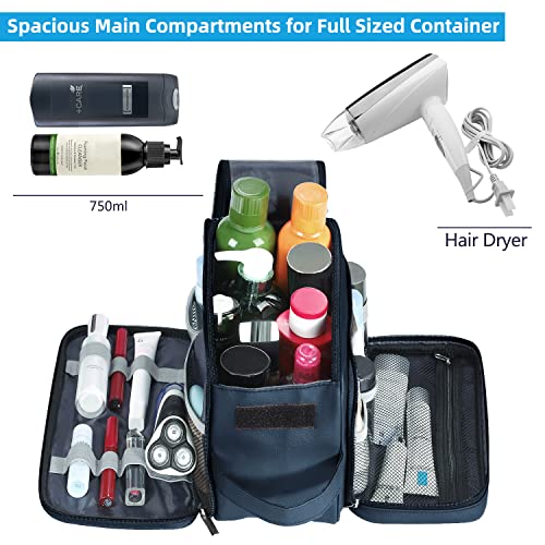 Extra Large Toiletry Bag for Men and Women, Buruis PU Leather Travel Toiletry...