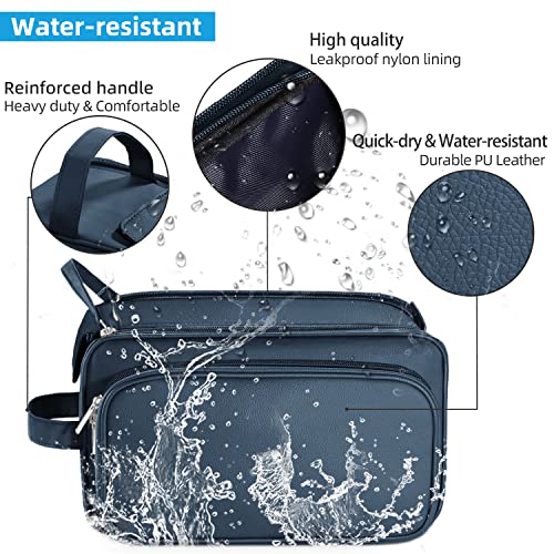 Extra Large Toiletry Bag for Men and Women, Buruis PU Leather Travel Toiletry...