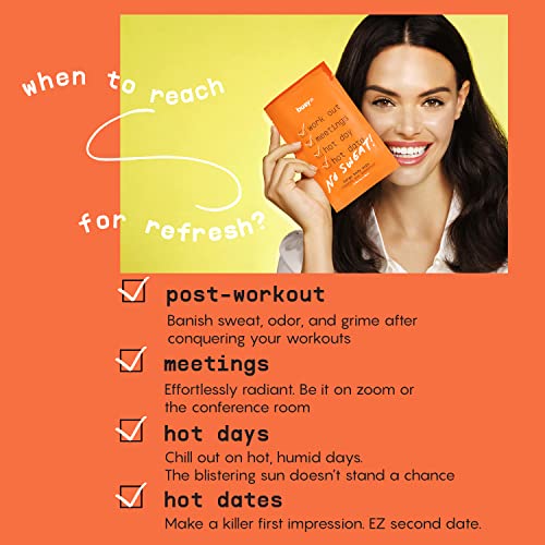 Refresh Line Body Wipes for Women - Cleansing Body Wash Wipes, Armpit Wipes &...