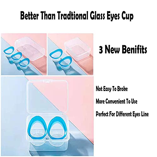 Eye Wash Cup，Eye Wash Bath Kit – 2pcs Silicone Eye Cup for Effective Eye Cle...