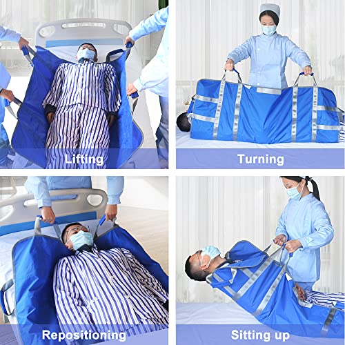 BUYHAO 50" x 40" Positioning Washable Bed Pad with 8 Handles, Draw Sheets for...