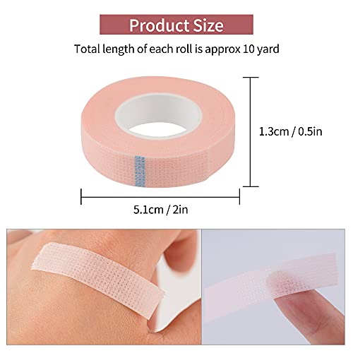12 Rolls Eyelash Extension Tape, Adhesive Fabric lash Tape,Under Eye tape,Bre...