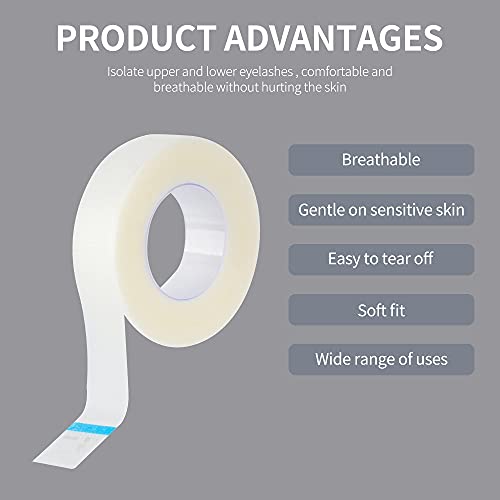 12 Rolls Eyelash Extension Tape, Adhesive Fabric lash Tape,Under Eye tape,Bre...