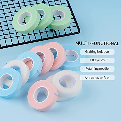 12 Rolls Eyelash Extension Tape, Adhesive Fabric lash Tape,Under Eye tape,Bre...