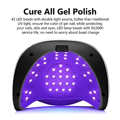 168W UV LED Nail Lamp, LED Nail Light Fast Nail Dryer for Gel Polish Manicure...