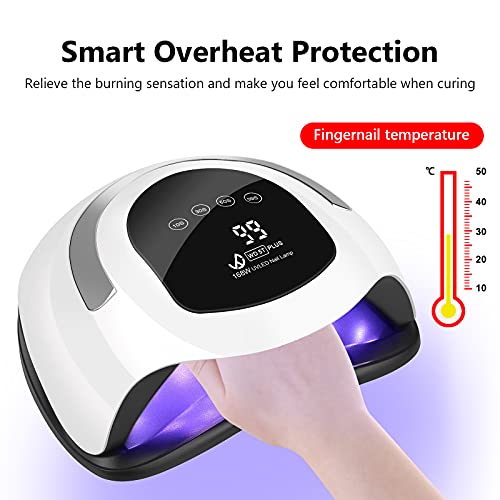 168W UV LED Nail Lamp, LED Nail Light Fast Nail Dryer for Gel Polish Manicure...