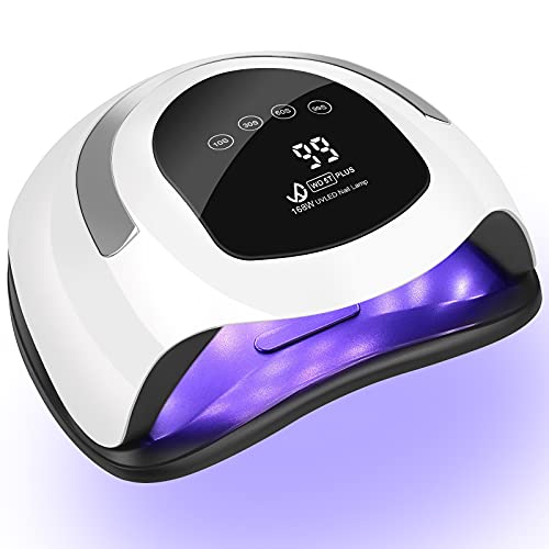 168W UV LED Nail Lamp, LED Nail Light Fast Nail Dryer for Gel Polish Manicure...