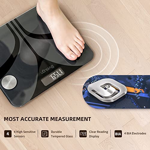 Body Fat Scale, Bveiugn Smart Scale for Body Weight BMI Digital Bathroom Wire...
