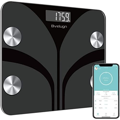 Body Fat Scale, Bveiugn Smart Scale for Body Weight BMI Digital Bathroom Wire...