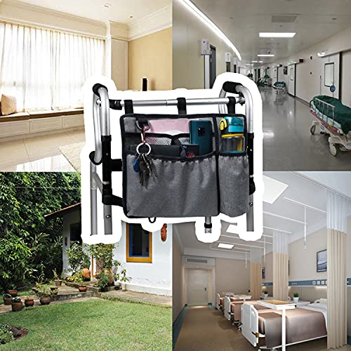 BVMAG Walker Bag Pouch Basket with Cup Holder Armrest Attachments Hand Free S...