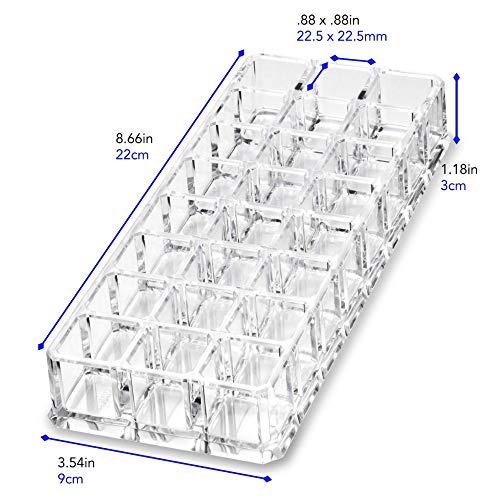 byAlegory Acrylic Lipstick & Acrylic Compact Makeup Organizer Set For Bronzer...