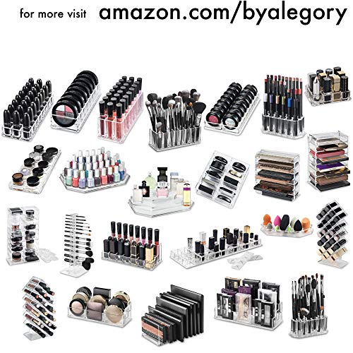 byAlegory Acrylic Lipstick & Acrylic Compact Makeup Organizer Set For Bronzer...