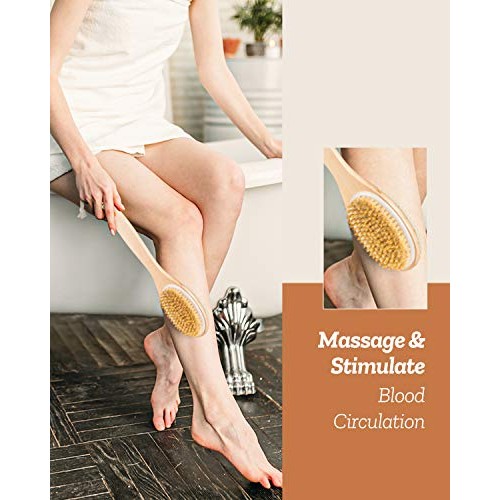 Shower Brush, Bymore Dry Brushing for Body Cellulite and Lymphatic, Dry Skin ...