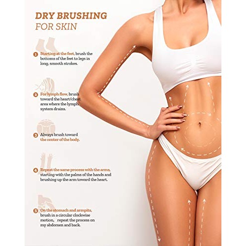 Shower Brush, Bymore Dry Brushing for Body Cellulite and Lymphatic, Dry Skin ...