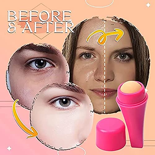Oil-Absorbing Volcanic Face Roller, Reusable Facial Skincare Tool Oil Control...