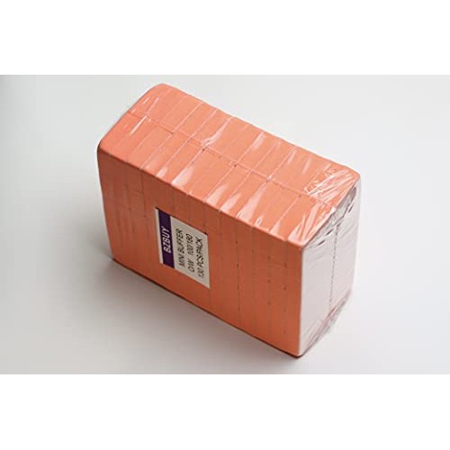 Bzbuy Nail Mini Orange Buffer Block File 100/180 Grit 2 Sided (130 Count)