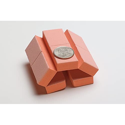 Bzbuy Nail Mini Orange Buffer Block File 100/180 Grit 2 Sided (130 Count)