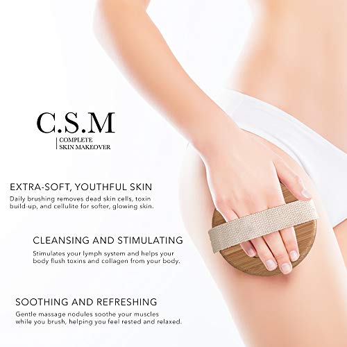 CSM Body Brush For Beautiful Skin - Solid Wood Frame & Boar Hair Exfoliating ...