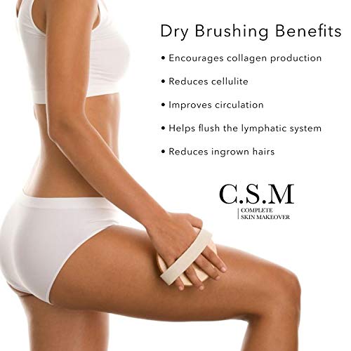 CSM Body Brush For Beautiful Skin - Solid Wood Frame & Boar Hair Exfoliating ...