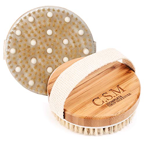 CSM Body Brush For Beautiful Skin - Solid Wood Frame & Boar Hair Exfoliating ...