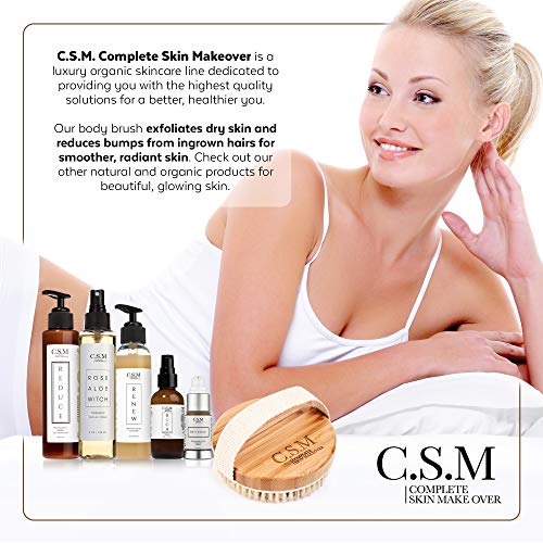 CSM Body Brush For Beautiful Skin - Solid Wood Frame & Boar Hair Exfoliating ...