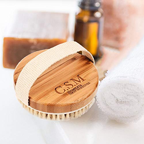 CSM Body Brush For Beautiful Skin - Solid Wood Frame & Boar Hair Exfoliating ...