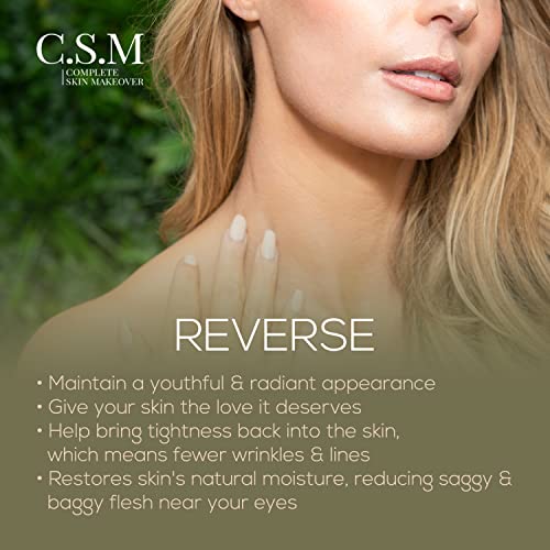 CSM Reverse Organic Eye Serum - Hyaluronic Acid & Collagen Anti-Aging Formula...