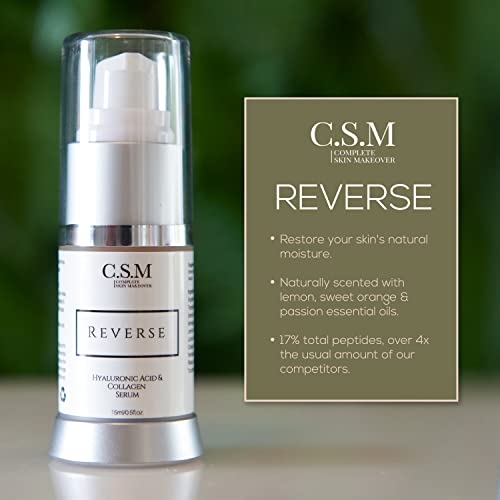 CSM Reverse Organic Eye Serum - Hyaluronic Acid & Collagen Anti-Aging Formula...