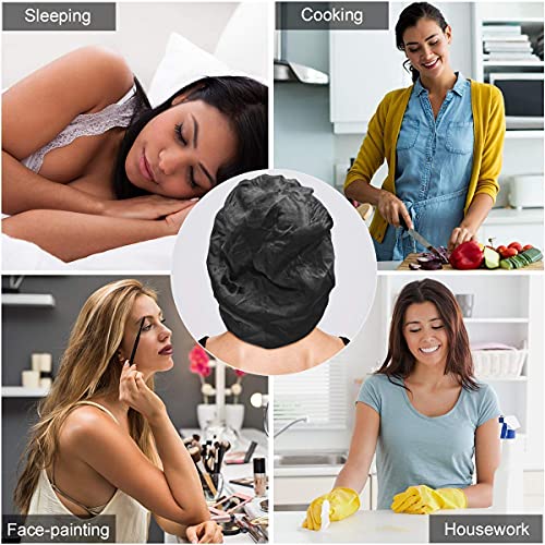 2PCS Large Satin Bonnet,Silk Bonnet With Elastic Soft Band, Big Bonnet For Wo...