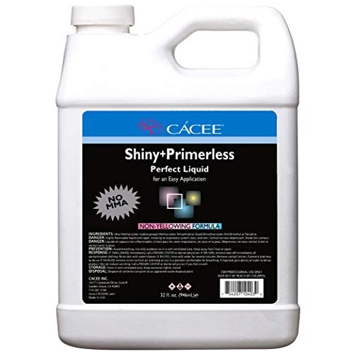 No Primer Acrylic Nail Liquid Monomer 32 oz, Shiny + Primerless Professional ...
