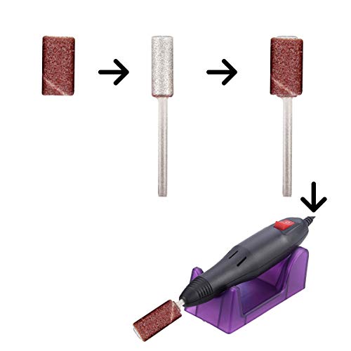 Cadrim Nail Art Drill Bits and Sanding Bands Sets, Electric Nail Drill Machin...