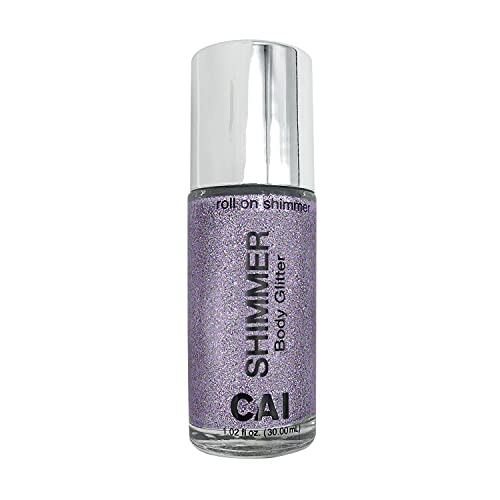 CAI Beauty NYC Violet Glitter | Easy to Apply, Easy to Remove | Roll On Shimm...