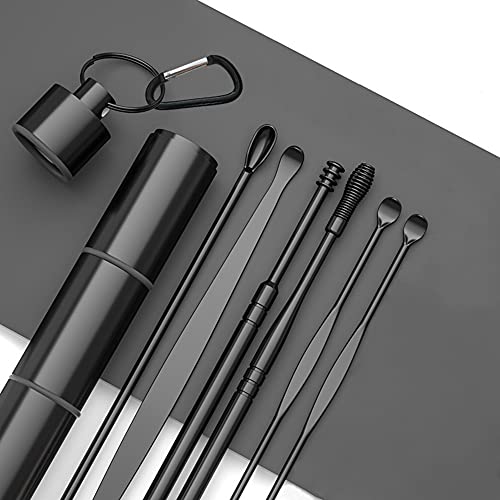 Ear wax Removal kit, Ear Wax Removal 6-in-1 Ear Pick Tools Reusable Ear Clean...