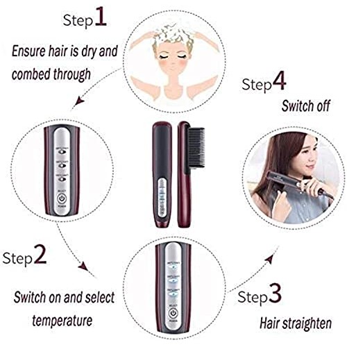 CAJYILIAO Hairbrush Beard Straightener for Men - Ionic Beard Straightening Co...