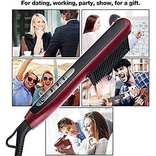 CAJYILIAO Hairbrush Beard Straightener for Men - Ionic Beard Straightening Co...