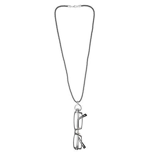Eyeglass Necklace by Giorgio Fedon in Grey with Silver Loop CP-2