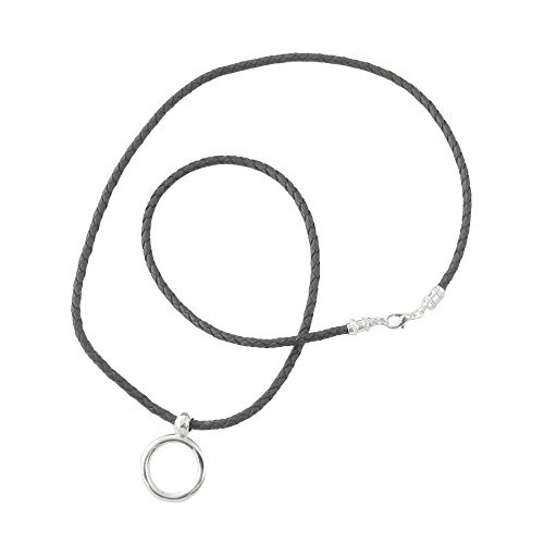 Eyeglass Necklace by Giorgio Fedon in Grey with Silver Loop CP-2