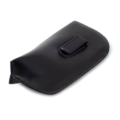 Large Soft Slip-in Case w/Clip for Safety Eyewear Black Syn.Leather 7.2"x 3"Inch