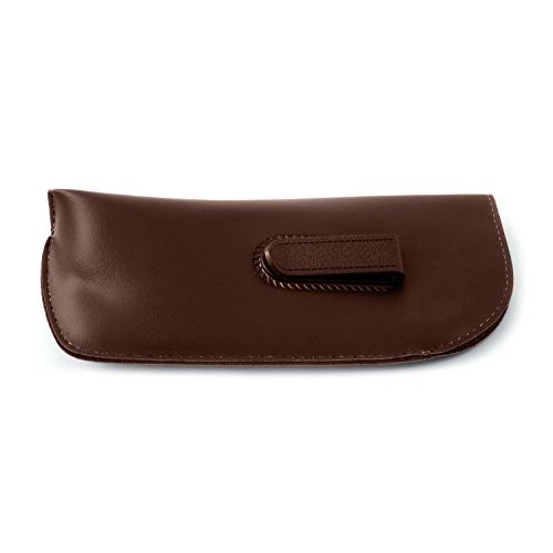 Large Soft Syn.Leather Slip-in Case w/Clip Safety Eyewear Brown 7.25" x 3.6"Inch