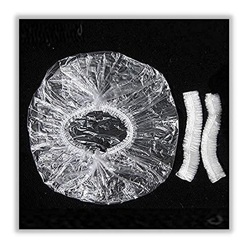 CalAddis Disposable shower caps 100 pieces, Thick, Elastic, Waterproof plasti...