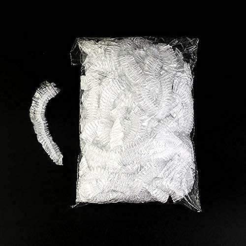 CalAddis Disposable shower caps 100 pieces, Thick, Elastic, Waterproof plasti...