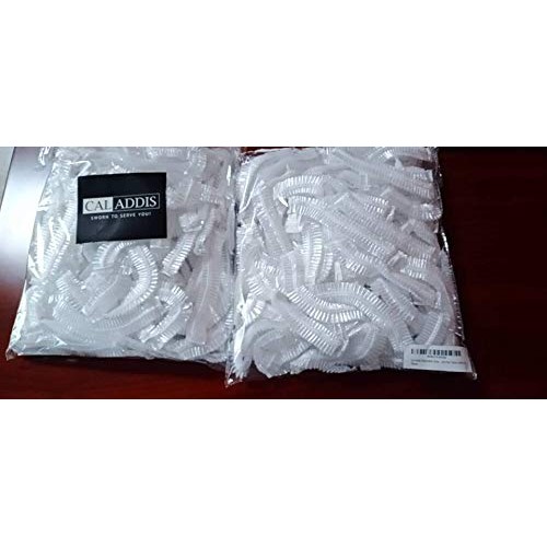 CalAddis Disposable shower caps 100 pieces, Thick, Elastic, Waterproof plasti...