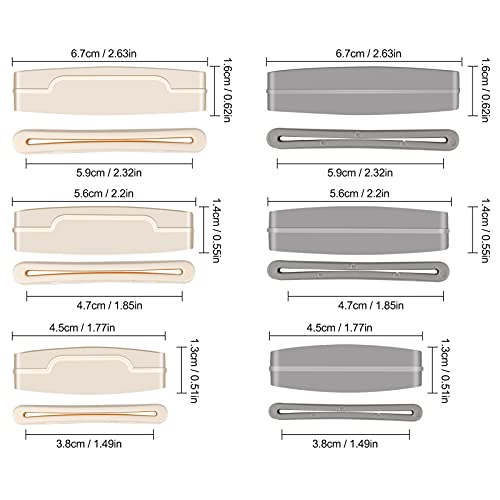 calary 6pcs Toothpaste Tube Squeezer Dispenser 3 Sizes Plastic Rolling Toothp...