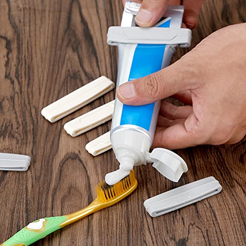 calary 6pcs Toothpaste Tube Squeezer Dispenser 3 Sizes Plastic Rolling Toothp...