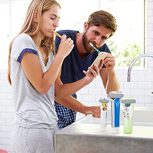 calary 6pcs Toothpaste Tube Squeezer Dispenser 3 Sizes Plastic Rolling Toothp...