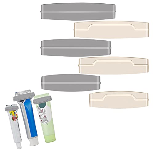 calary 6pcs Toothpaste Tube Squeezer Dispenser 3 Sizes Plastic Rolling Toothp...