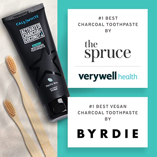 Cali White Activated Charcoal & Organic Coconut Oil Teeth Whitening Toothpast...